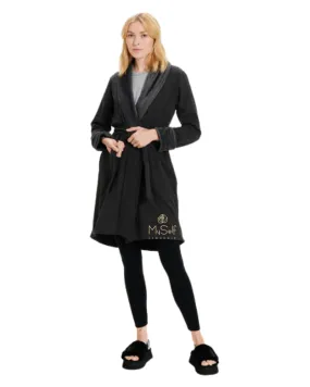 1095613 Black Bear Heather Blanche II Fleece Wrap Robe