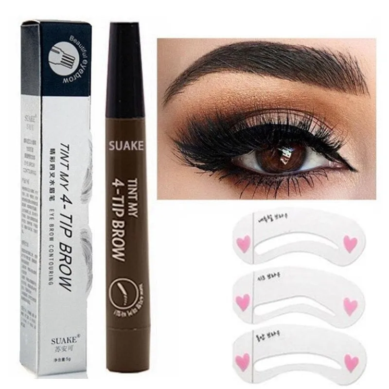 3D 5 Color Waterproof Natural Eyebrow Pencil