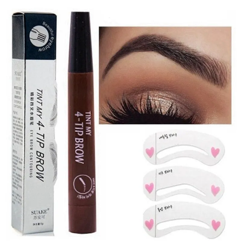 3D 5 Color Waterproof Natural Eyebrow Pencil