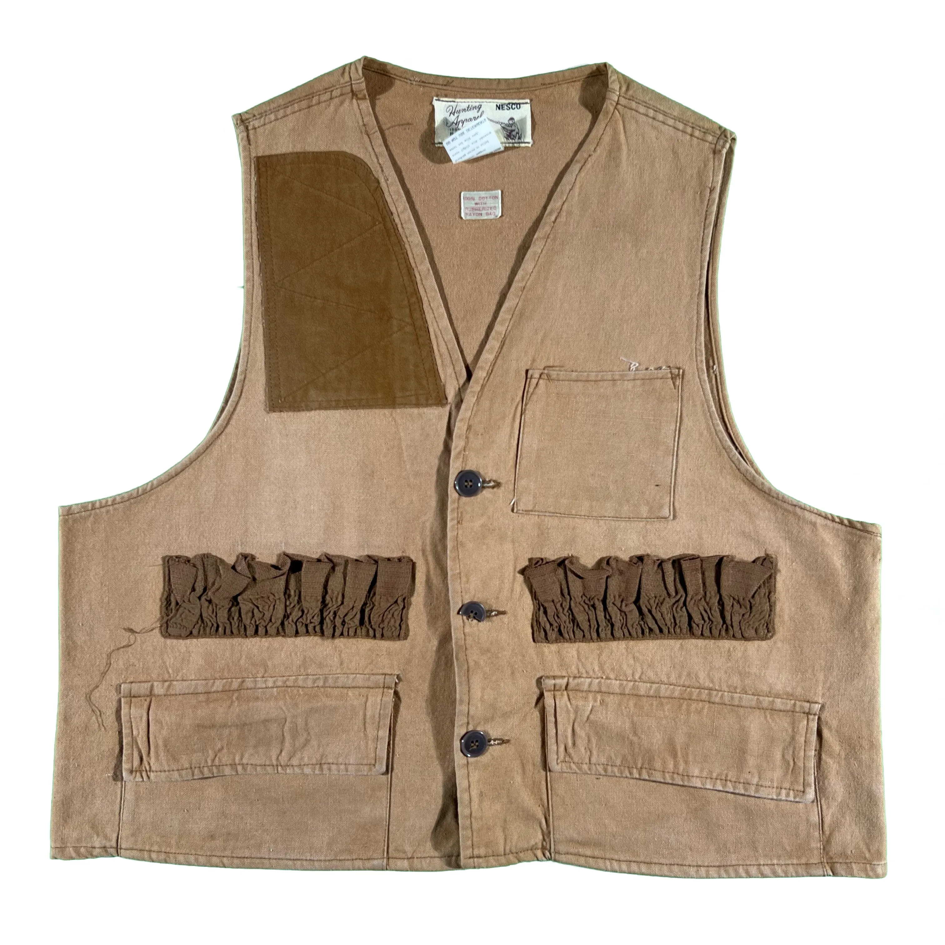 60s Boxy Canvas Shooting Vest- M