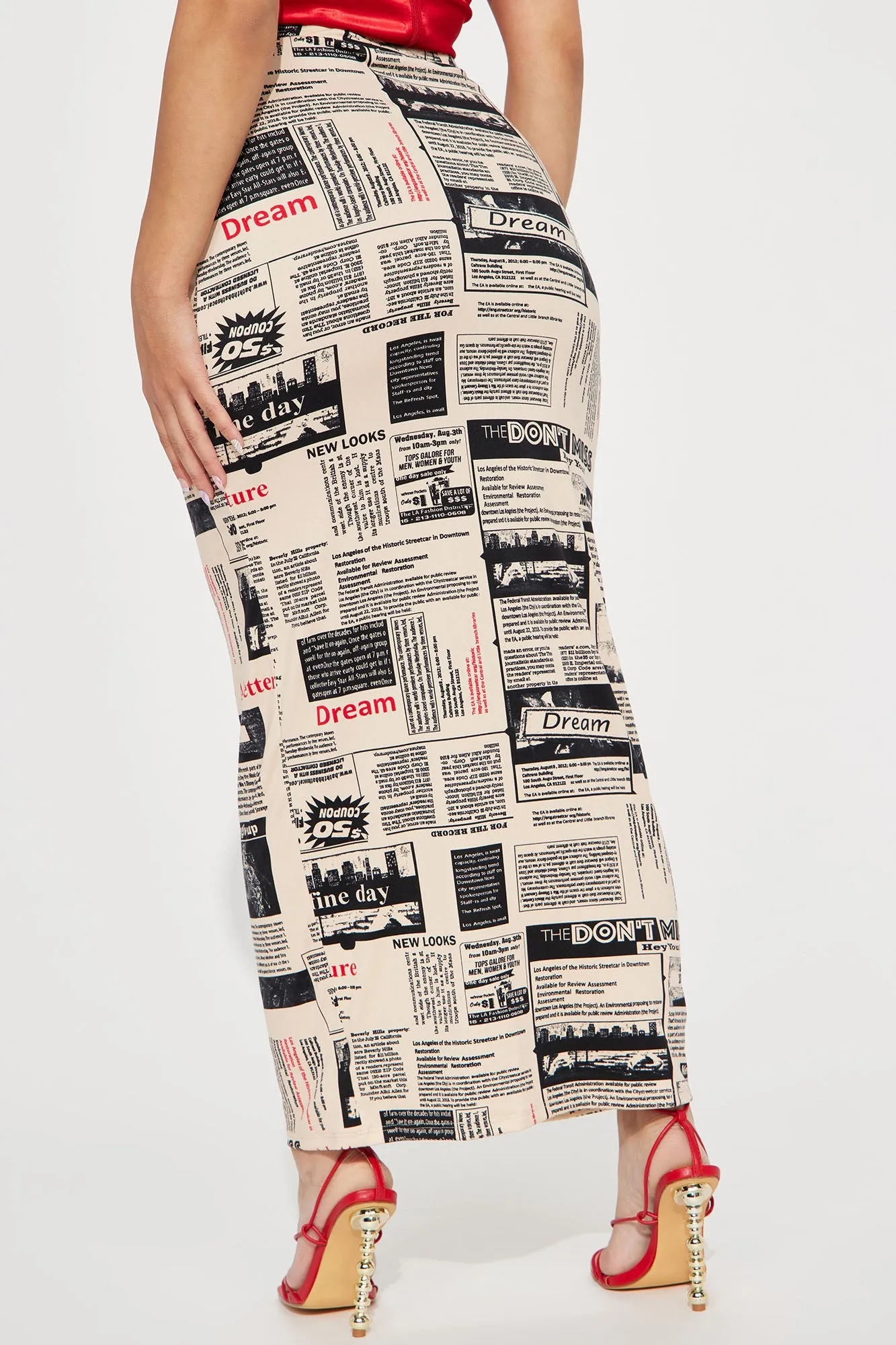 A Better Tomorrow Printed Maxi Skirt - Black/combo