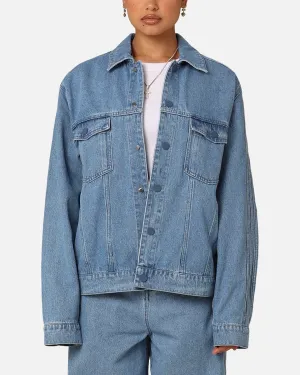 Adidas X KSENIASCHNAIDER Women's 3-Stripes Jacket Light Denim