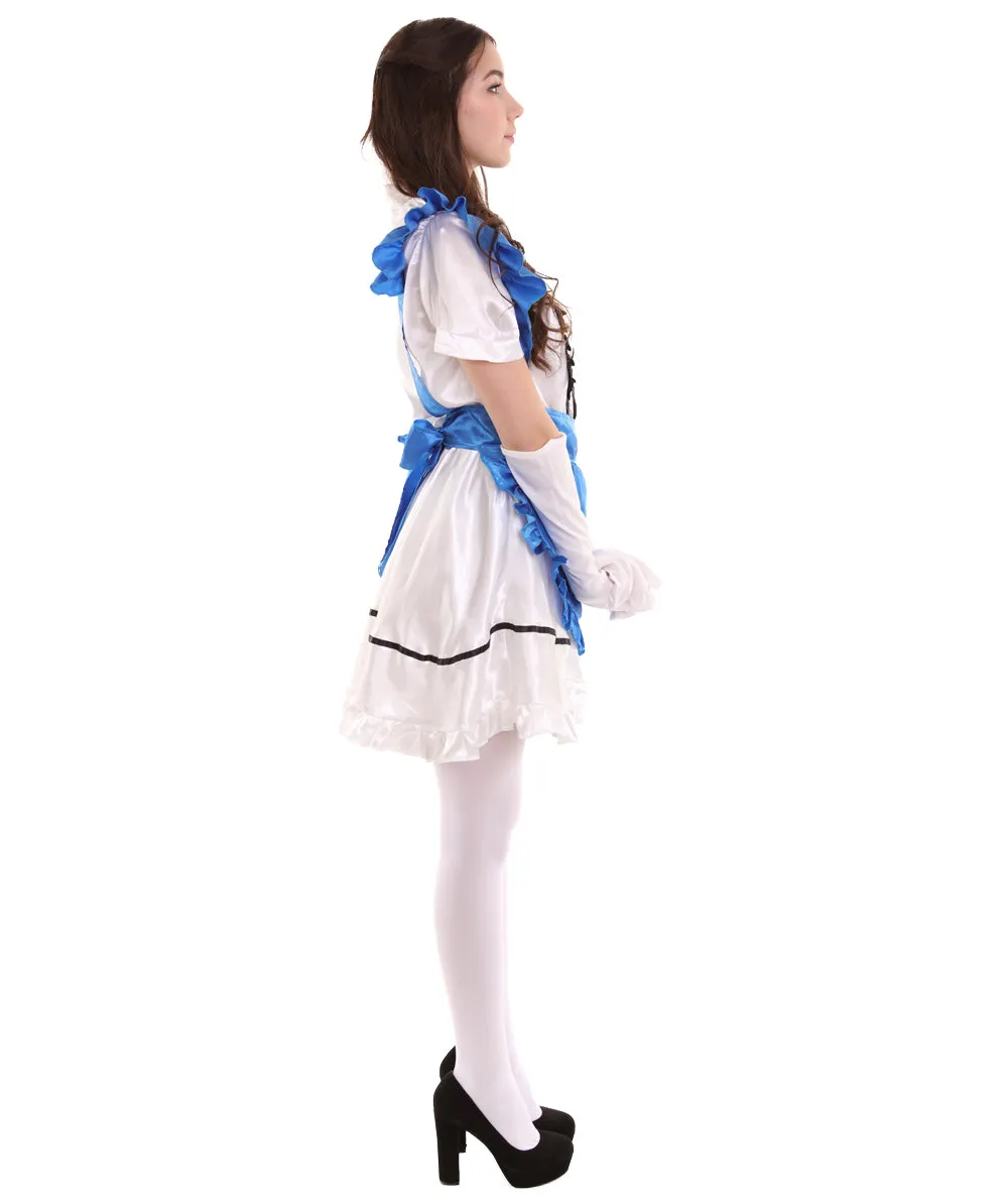 Adult Women's Anime Cosplay French Maid Fancy Uniform Costume | Royal Blue Cosplay Costume