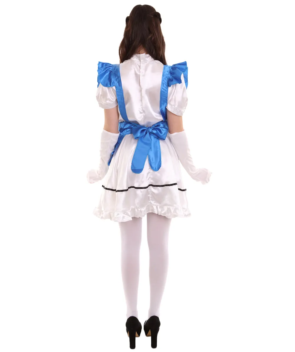 Adult Women's Anime Cosplay French Maid Fancy Uniform Costume | Royal Blue Cosplay Costume