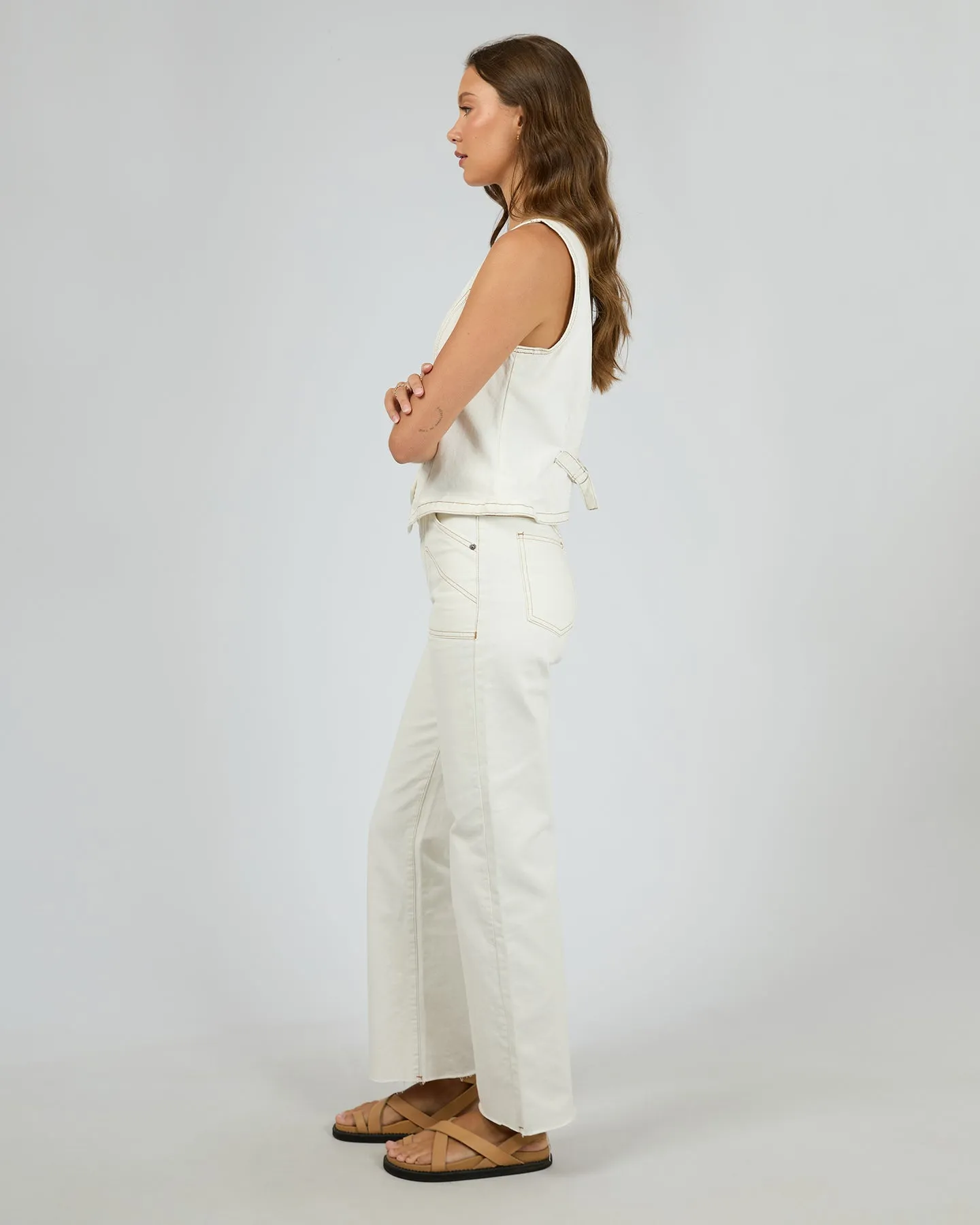 All About Eve Korin Vest - Vintage White