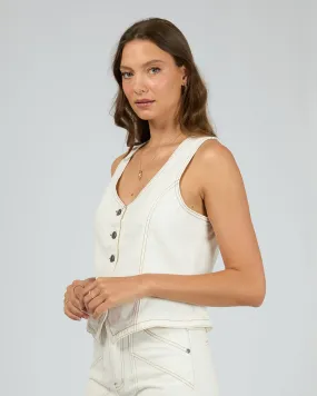 All About Eve Korin Vest - Vintage White