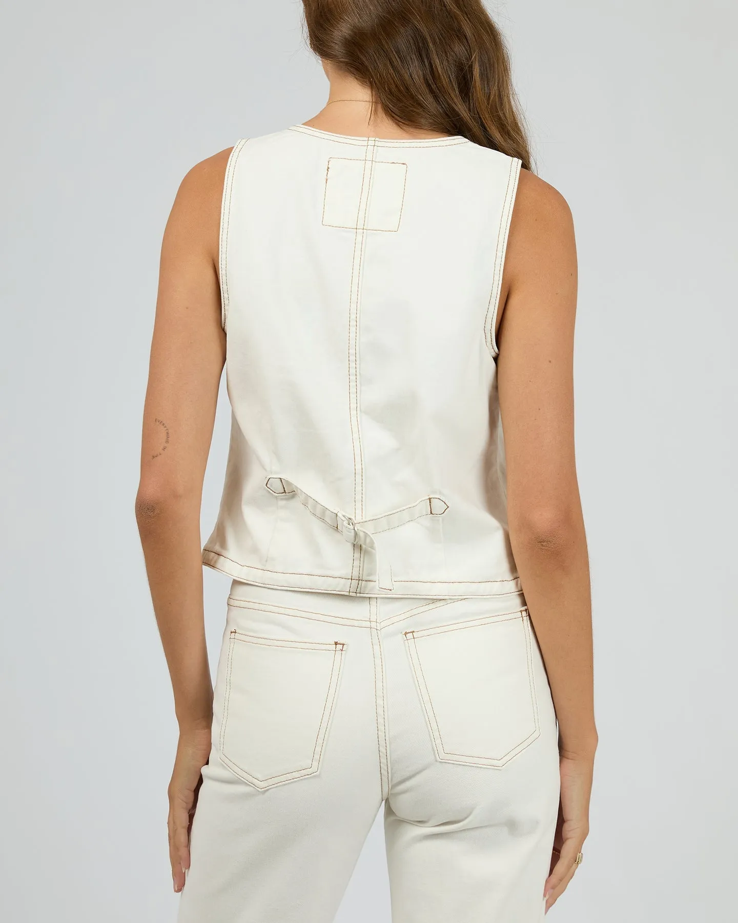 All About Eve Korin Vest - Vintage White