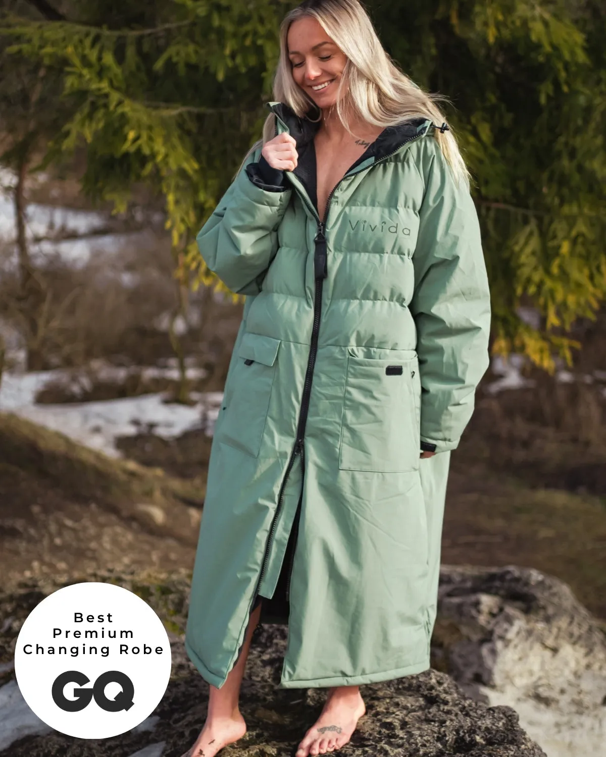 All Weather Puffer Changing Robe - Aventurine Green