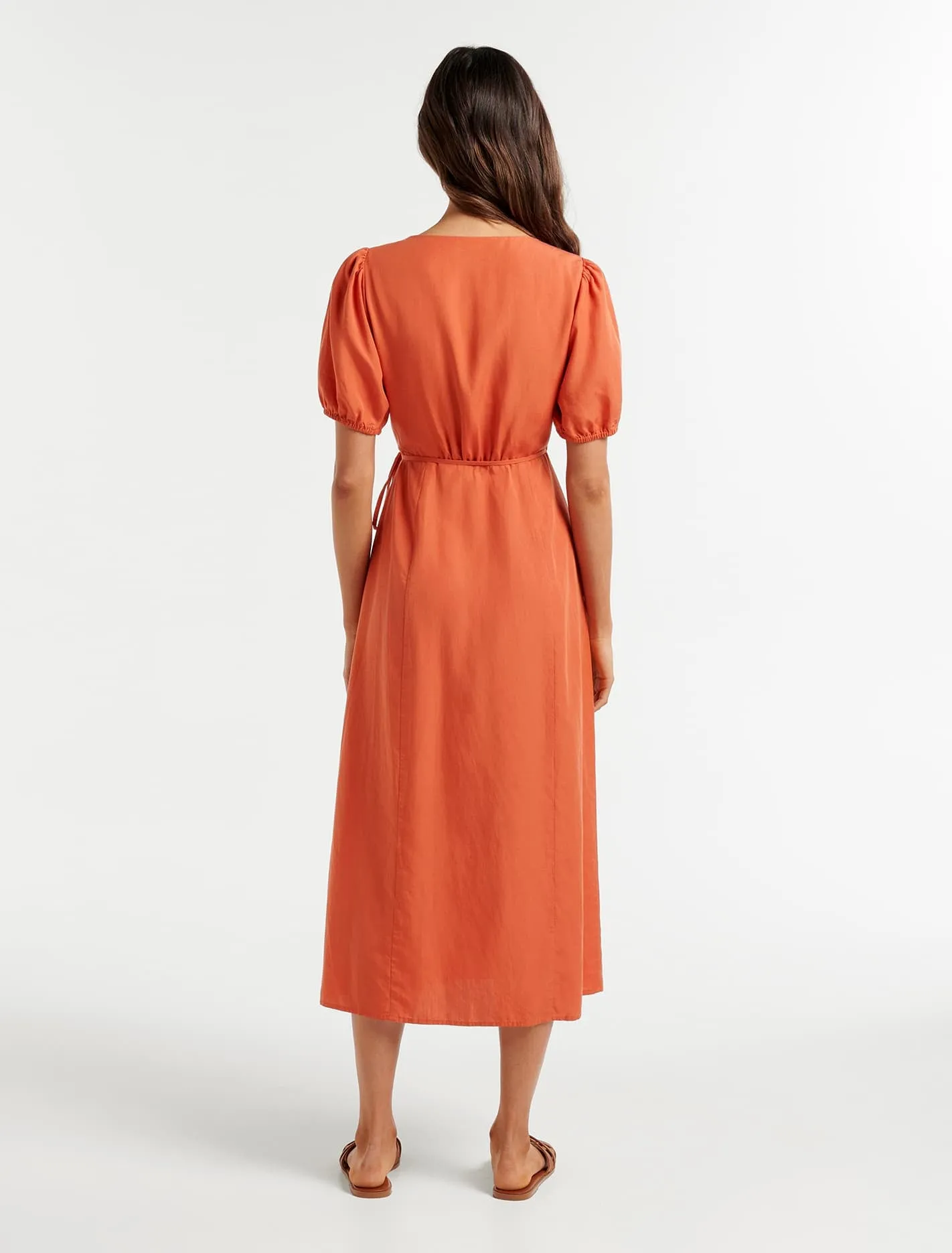 Alma Wrap Midi Dress