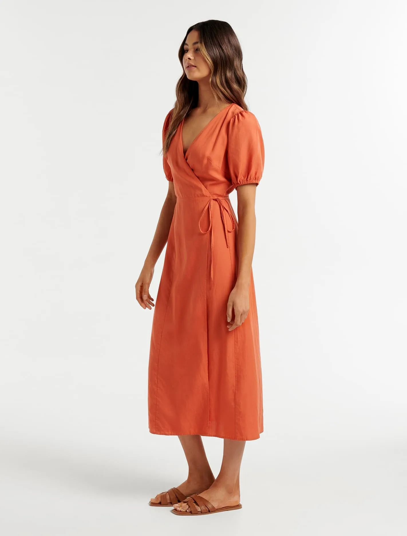 Alma Wrap Midi Dress