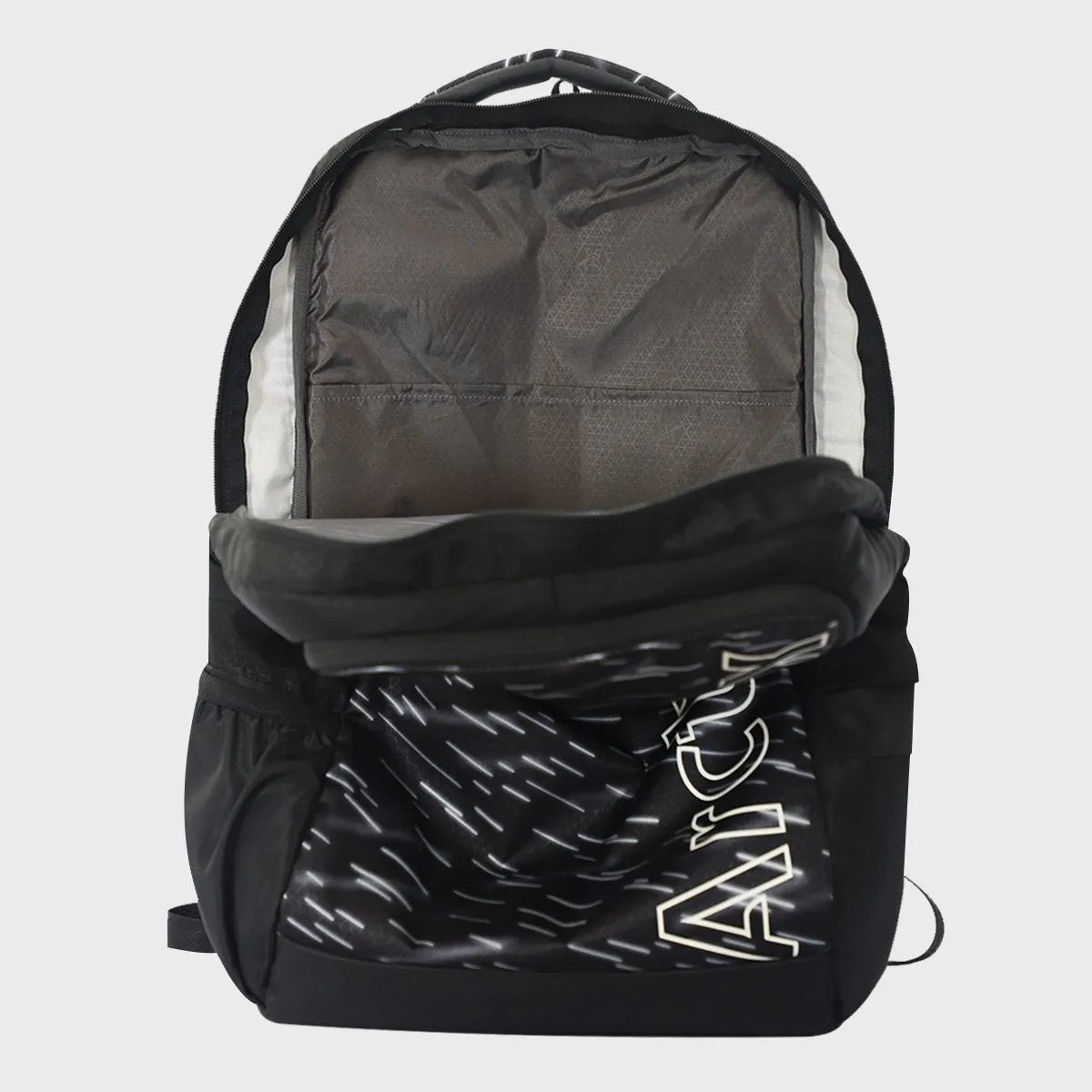 Arctic Fox Meteorite Jet Black School Bag , Hiking Travel Backpack With Rain Jacket