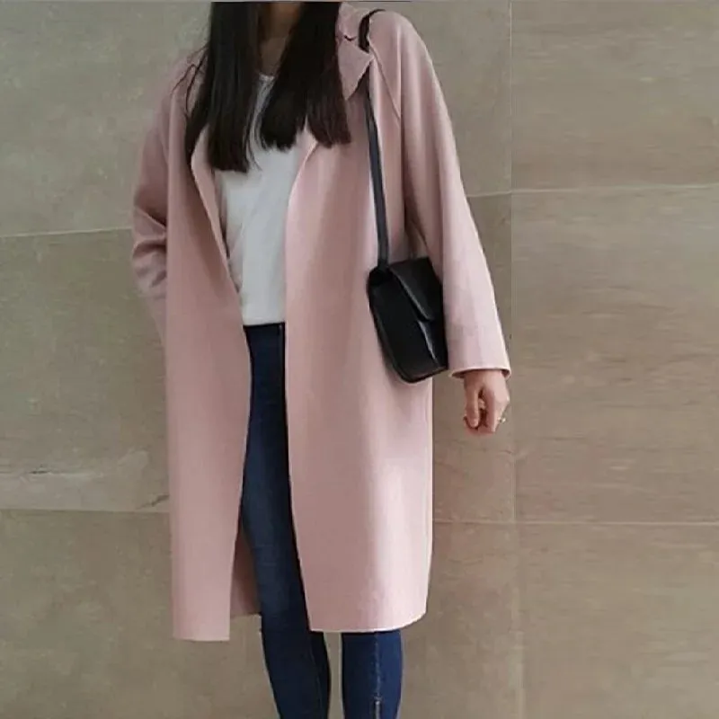 Autumn Turn-Down Collar Trench Coat