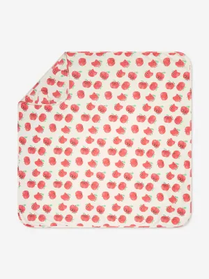 Baby Apples Hooded Blanket in Red