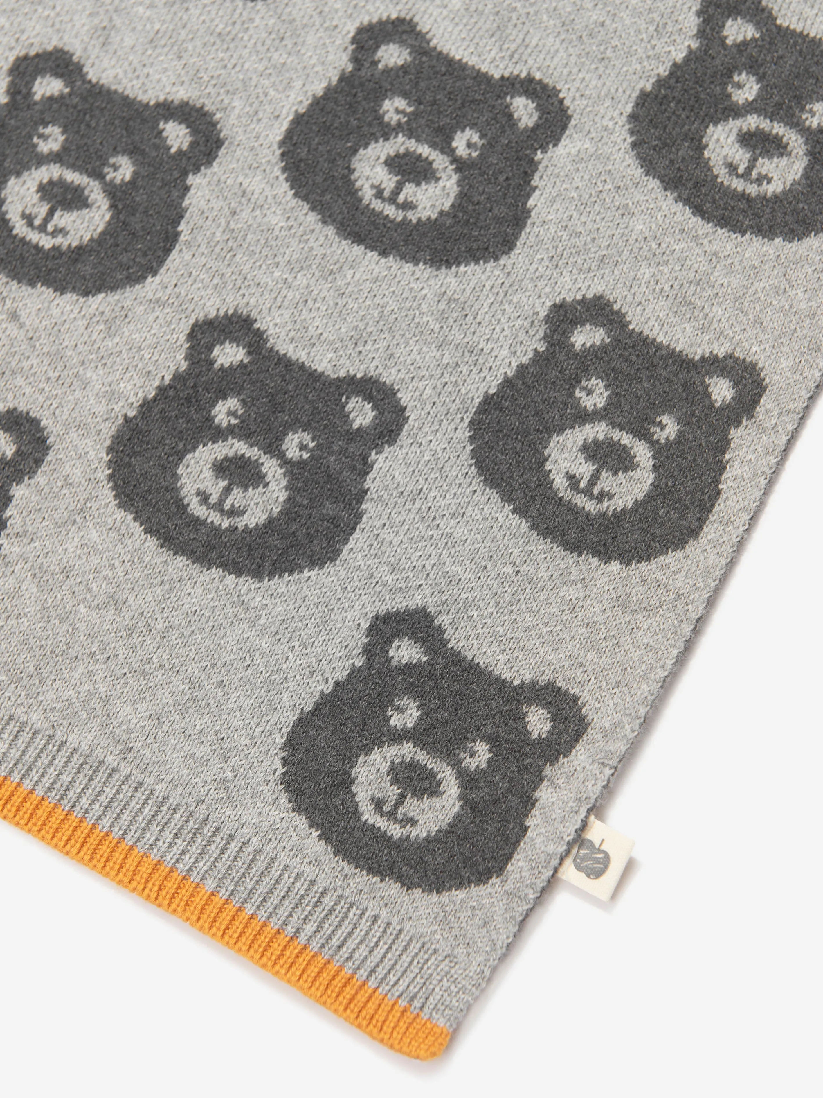 Baby Bears Cashmere Knitted Blanket in Grey