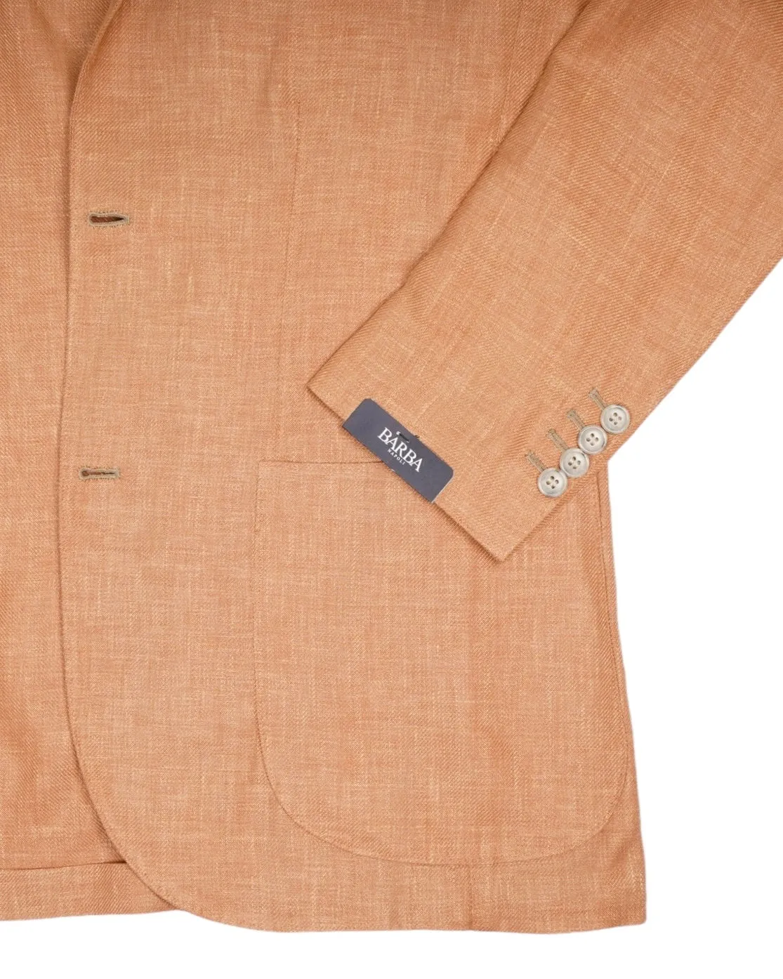 Barba Napoli - Pale Peach Linen/Wool/Silk Sports Jacket 148