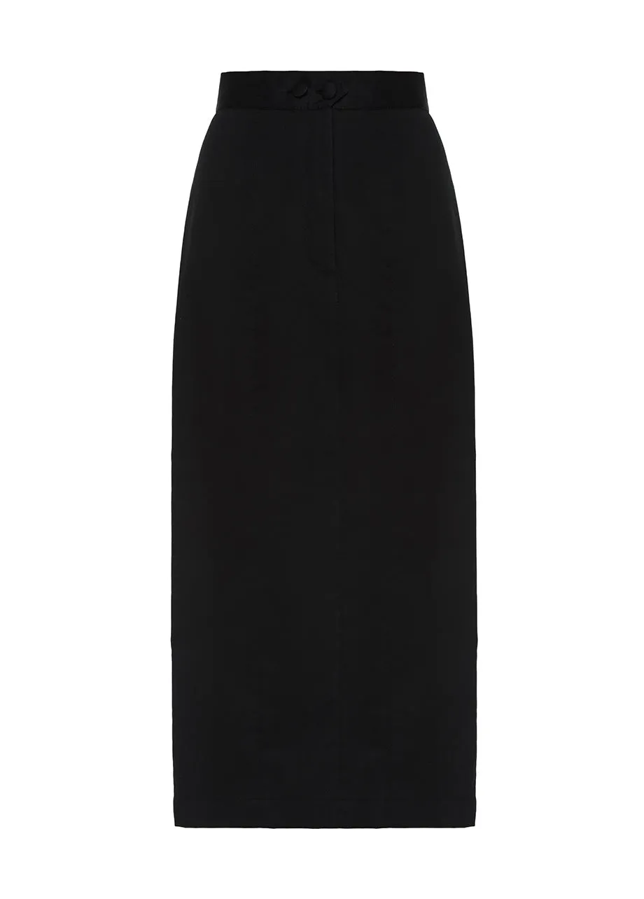 BASIC COTTON PENCIL SKIRT