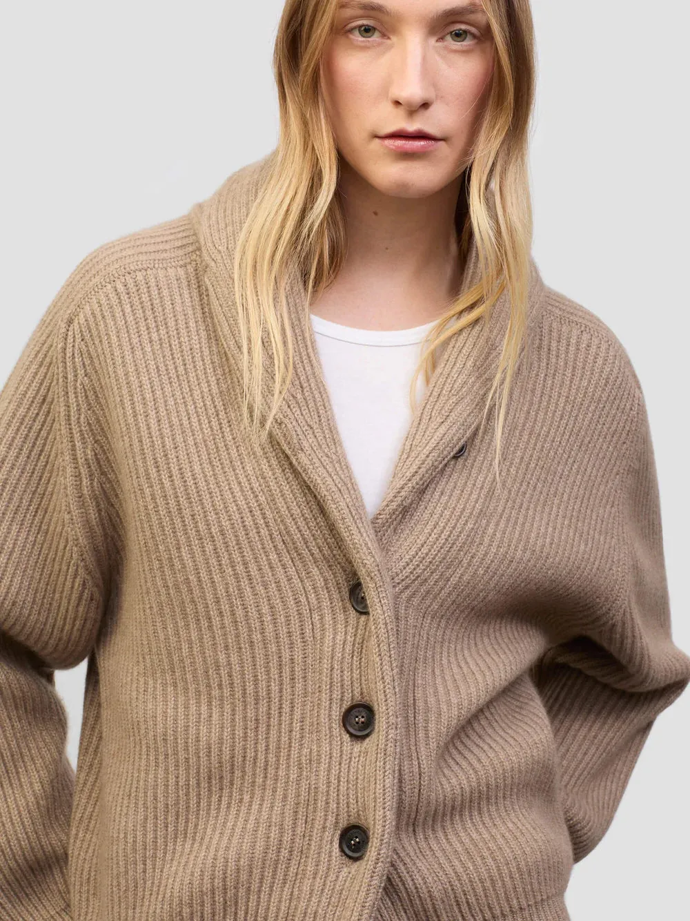 Begg x Co Mini Yacht Cardigan Brown Undyed