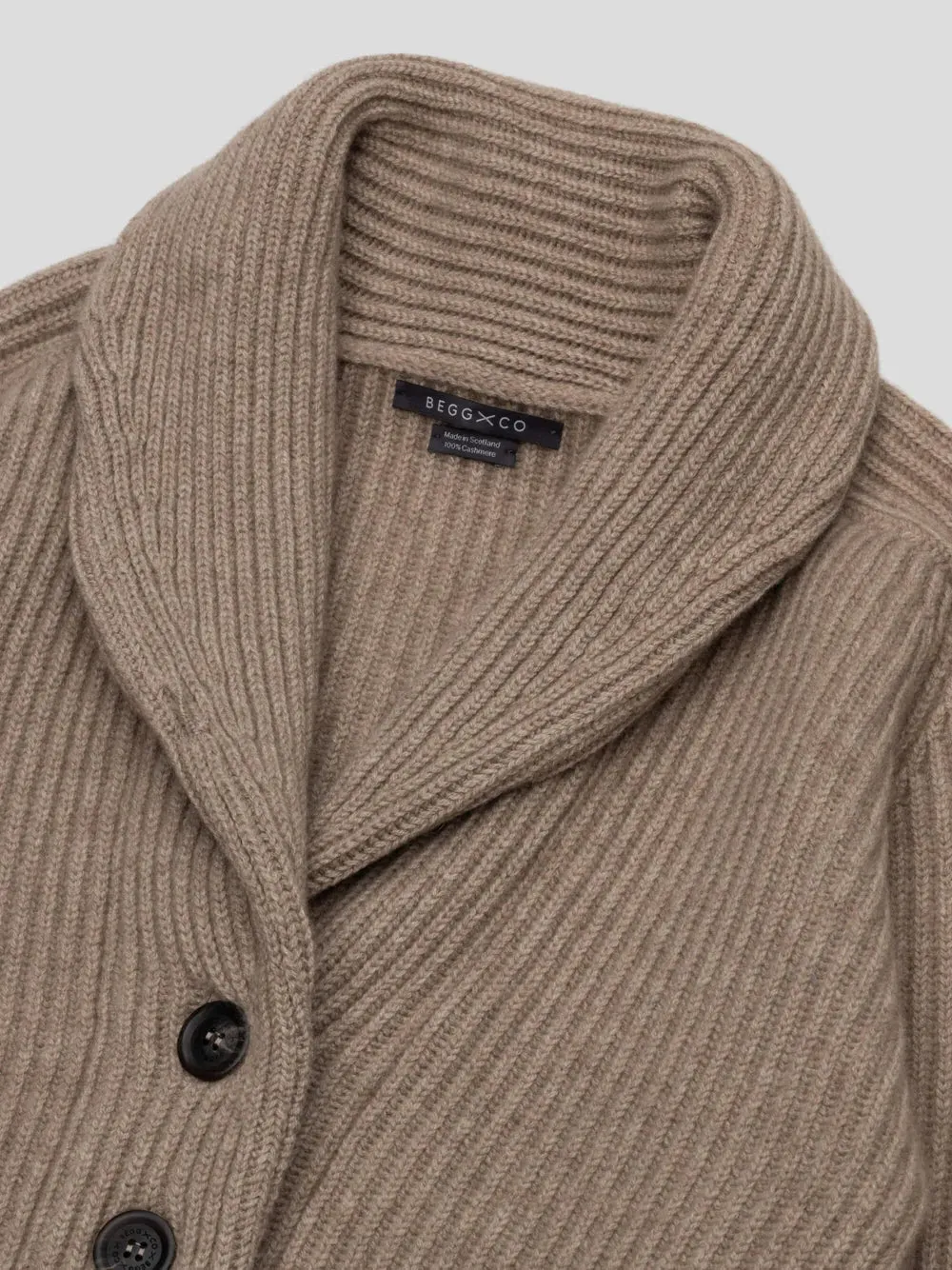 Begg x Co Mini Yacht Cardigan Brown Undyed