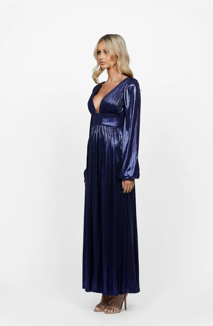 Billy Blouson Sleeve Draped Maxi