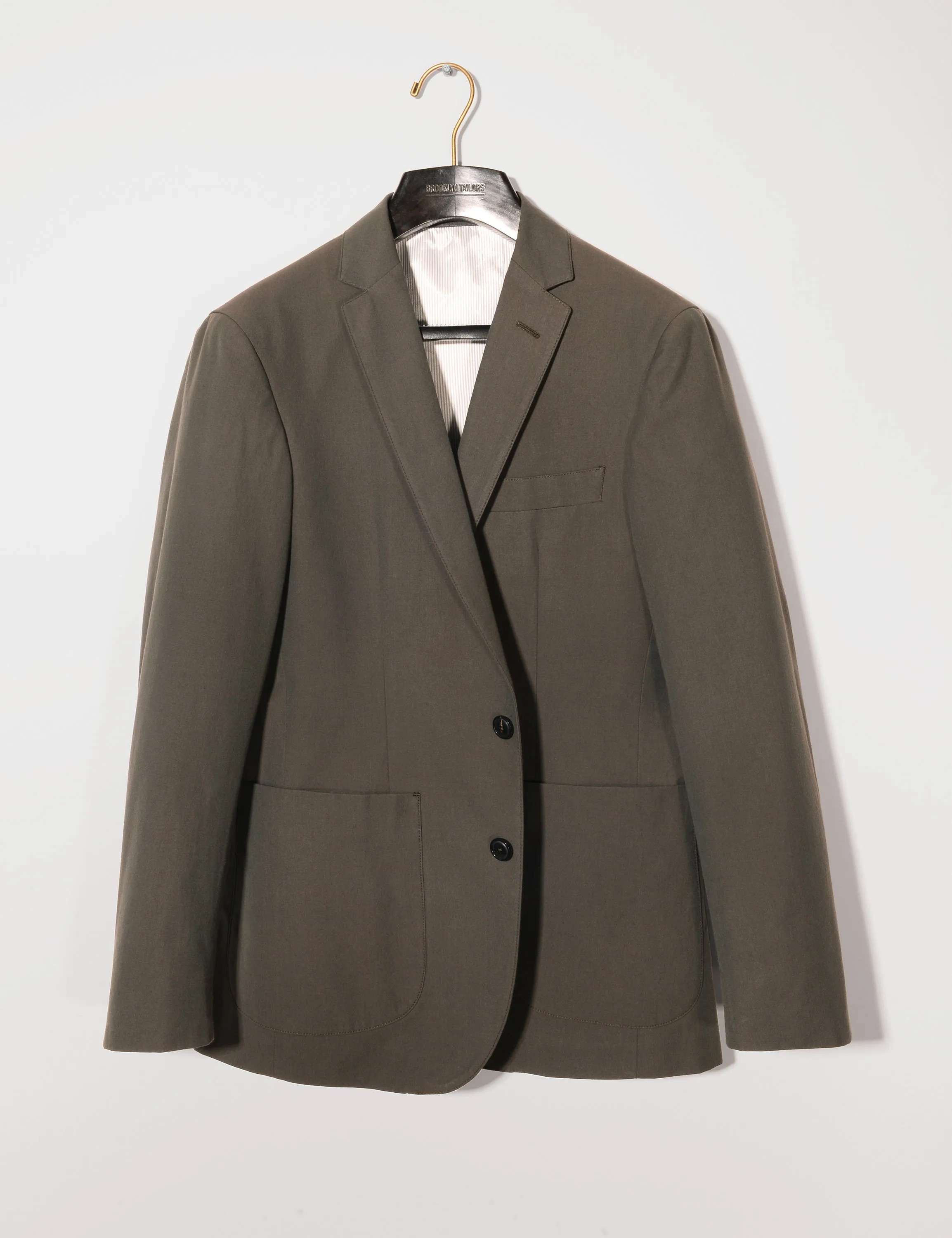 BKT35 Unstructured Jacket in Crisp Cotton Blend - Petrol