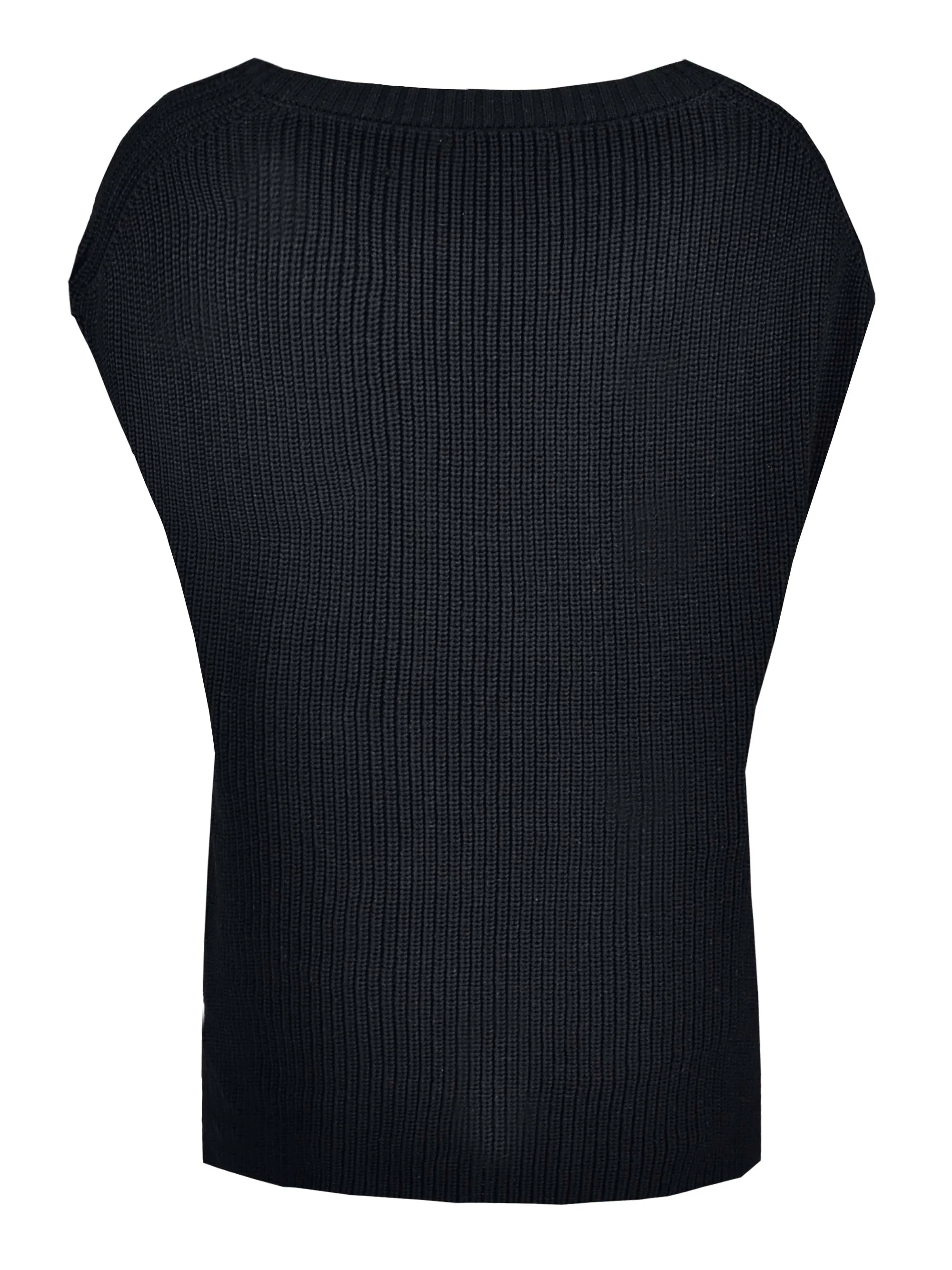 Black Knitted Vest Top