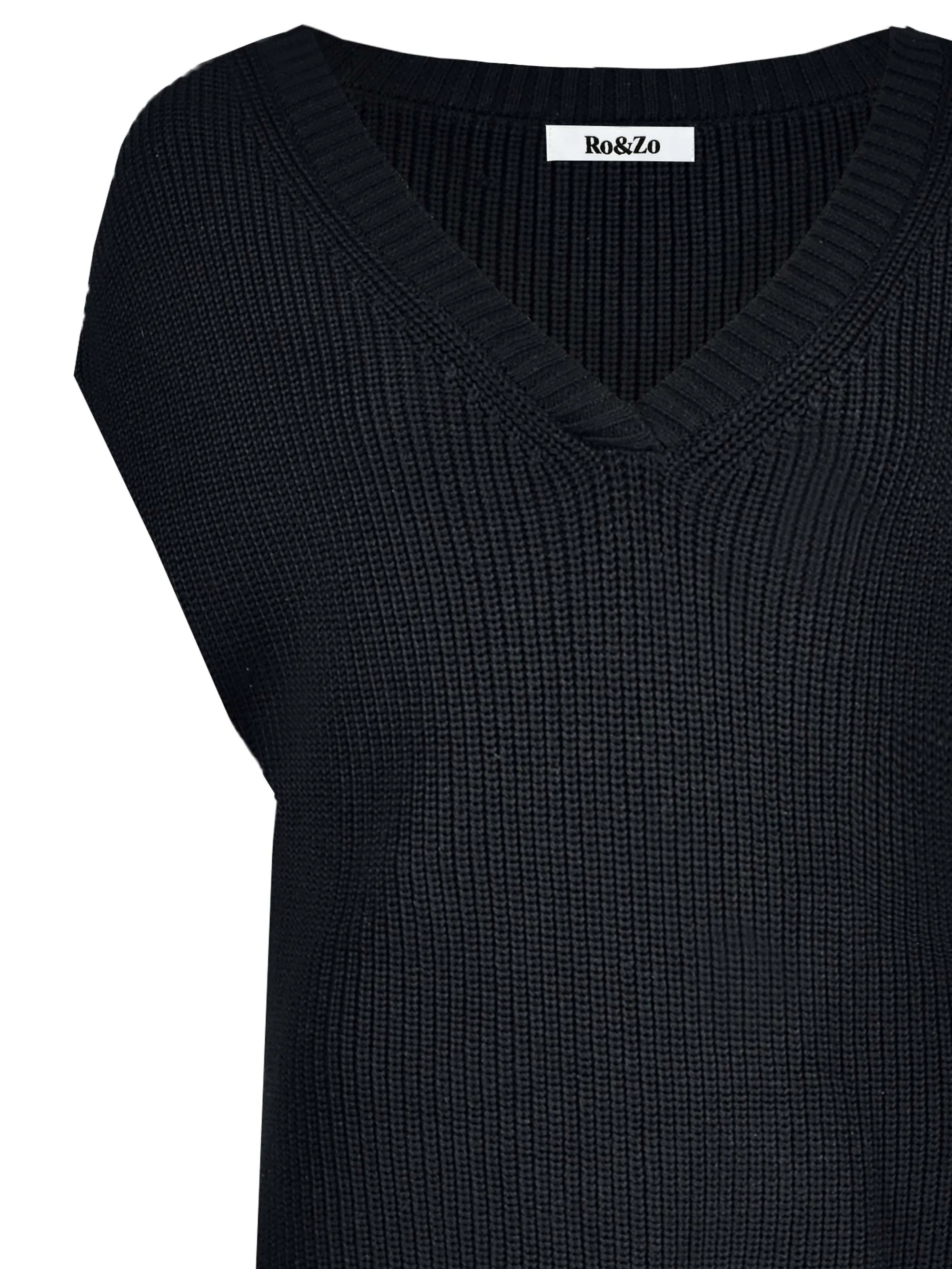 Black Knitted Vest Top