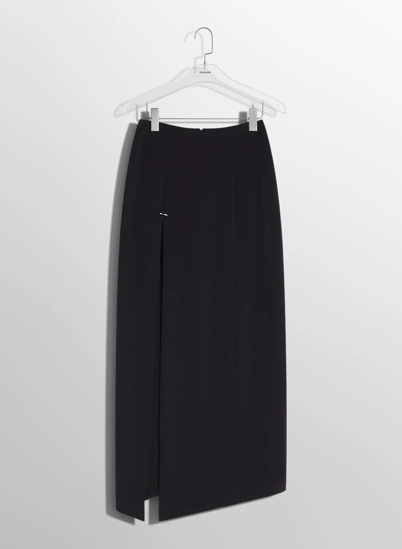 black pierced pencil skirt