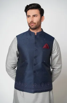 Blended Waistcoat - Navy