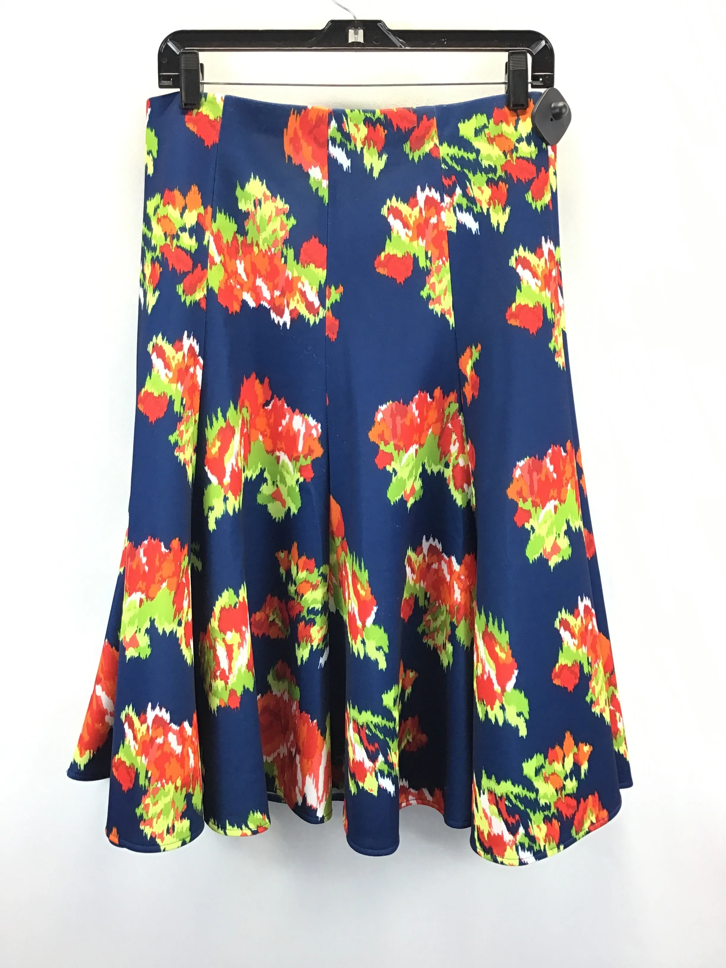 Blue & Orange Skirt Midi Valerie Stevens, Size S