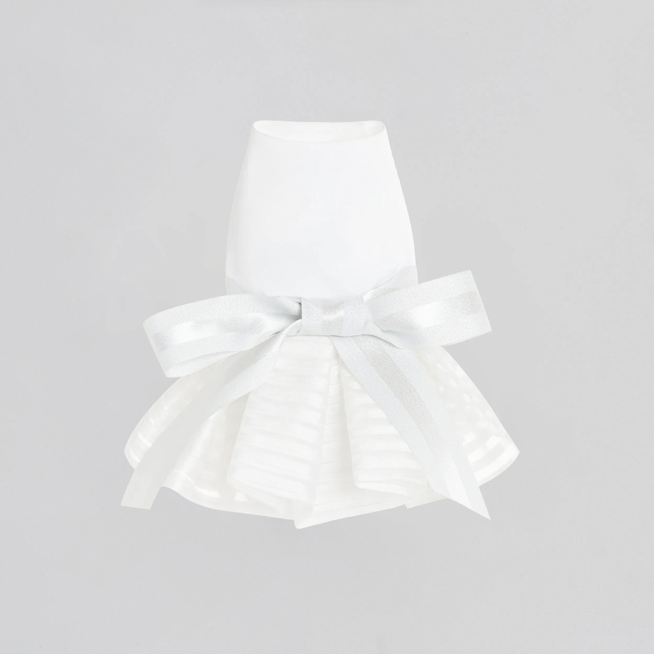 Bowknot Dress with Pleated Hem