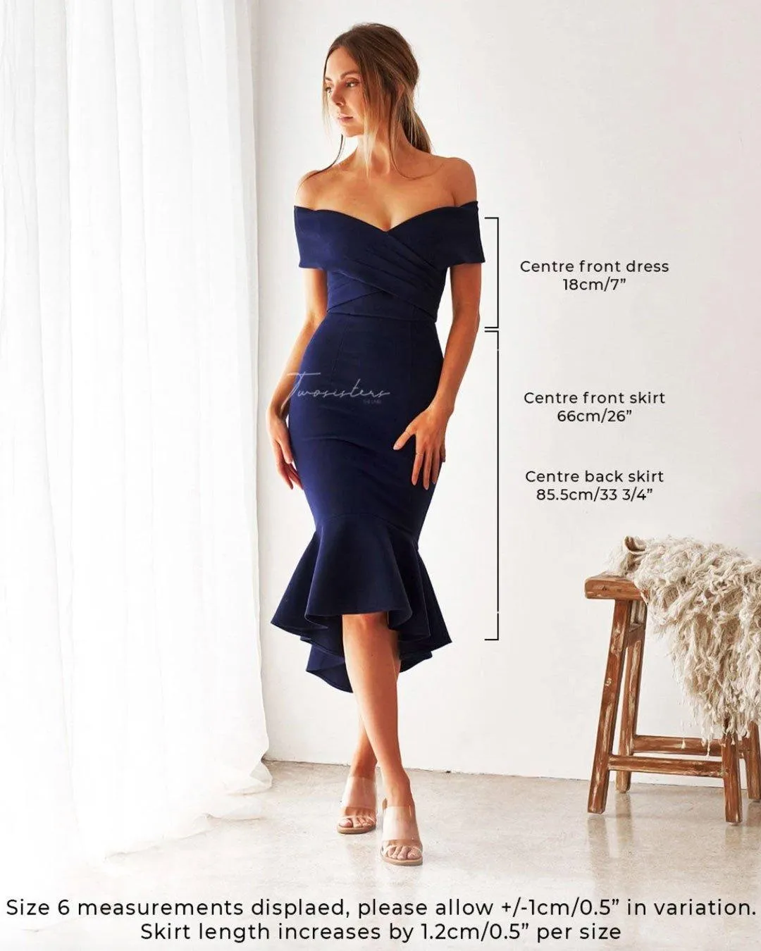 Brienne Dress - Navy