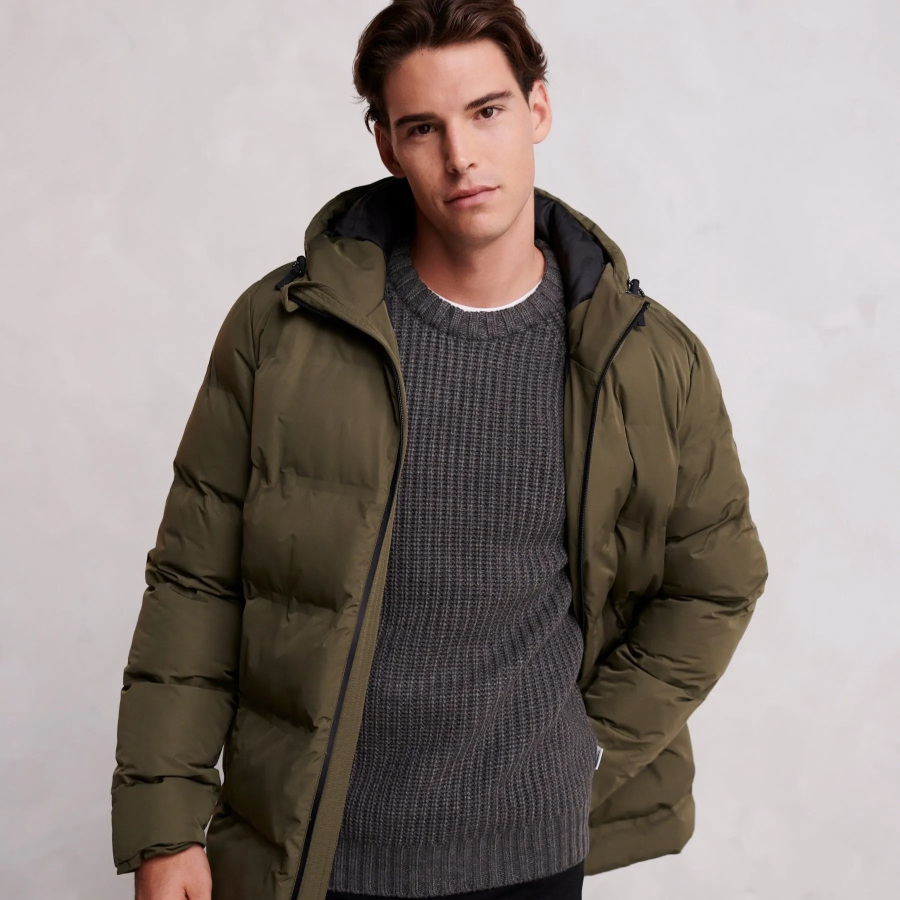 Brinkley Mens  Parka - Khaki