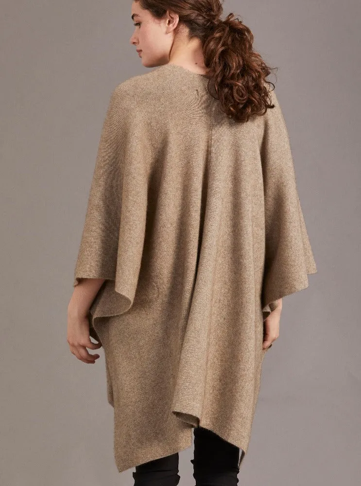 Cape with Button detailing in Possum Merino