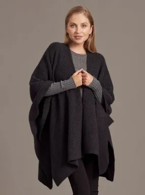 Cape with Button detailing in Possum Merino