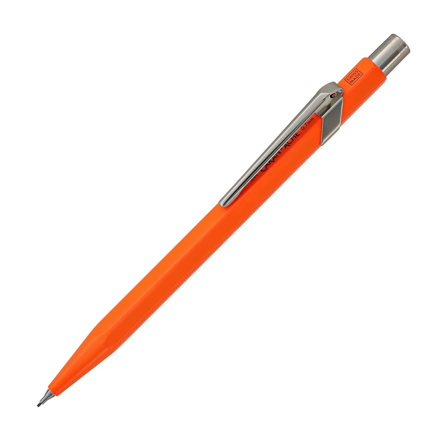 Caran d'Ache 844 Metal Collection Mechanical Pencil in Fluorescent Orange- 0.7mm