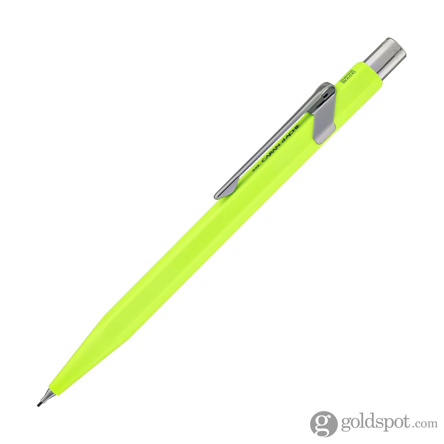 Caran d'Ache 844 Metal Collection Mechanical Pencil in Fluorescent Yellow - 0.7mm