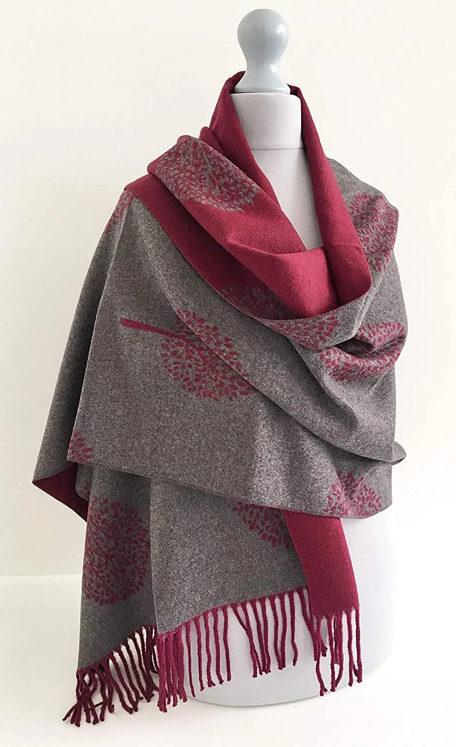 Cashmere Pashmina Shawls, Winter Reversible Blanket Scarves For Women Tree of Life