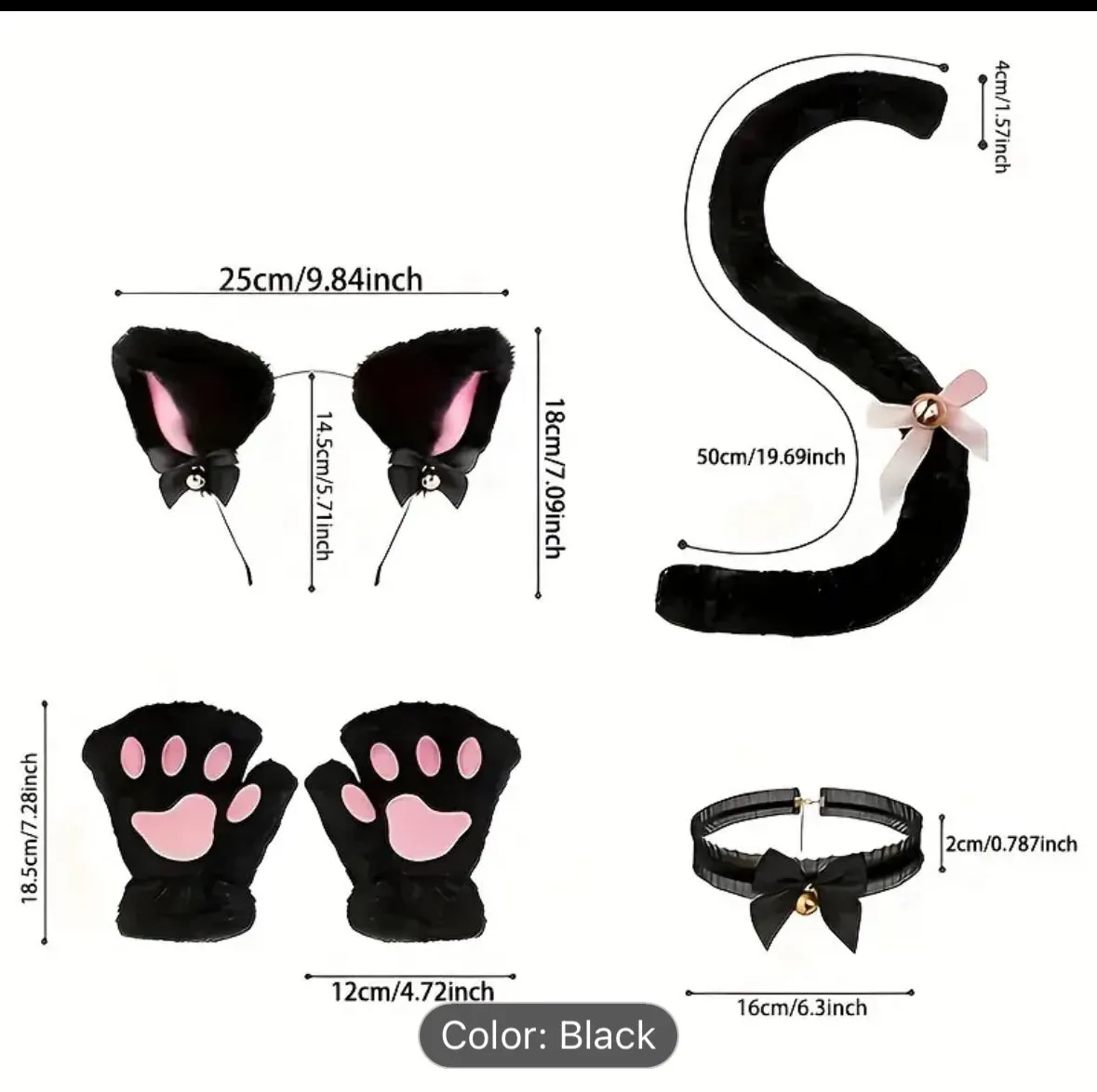 Cat Costume - Black