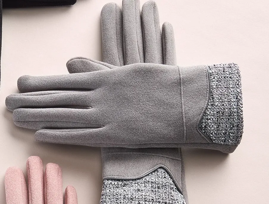 Charlie Paige Luxe Vegan Suede Edged Gloves