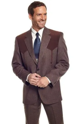 Circle S Mens Heather Chestnut Polyester Boise Blazer Sport Coat