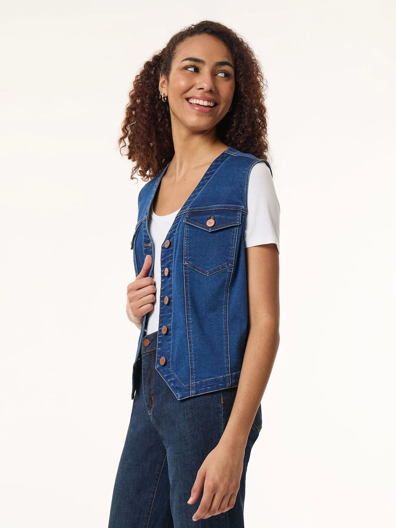 City Denim Vest, Shore Wash