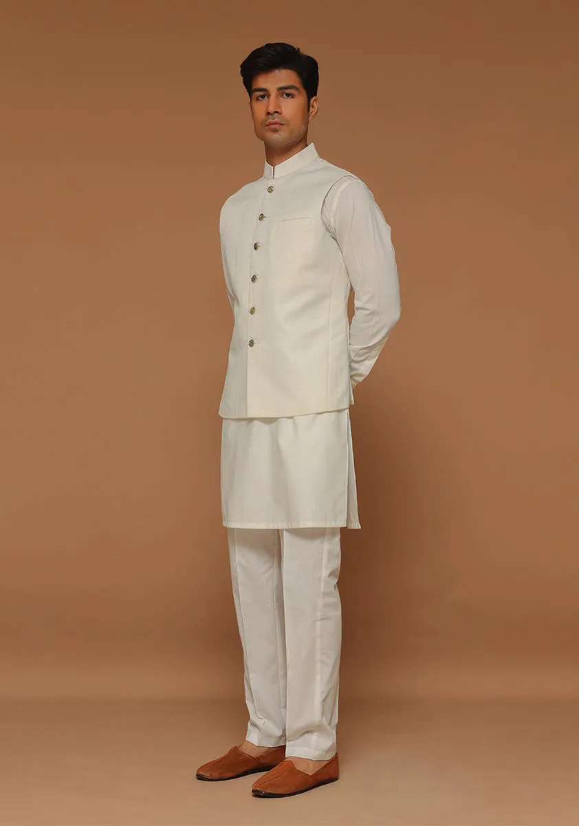 Classic Jamawar Pristine Traditional Waistcoat