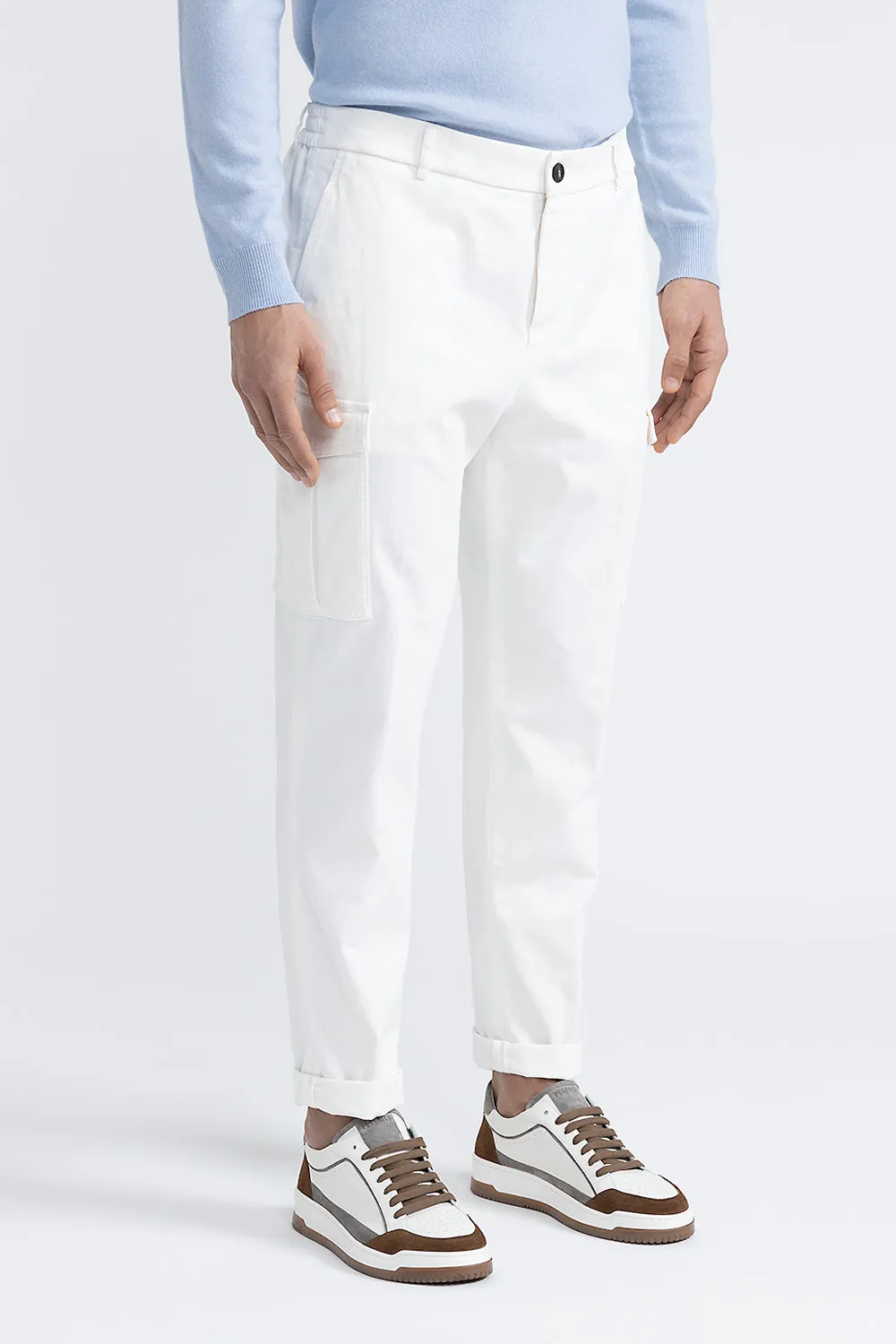 Cotton chinos with pockets