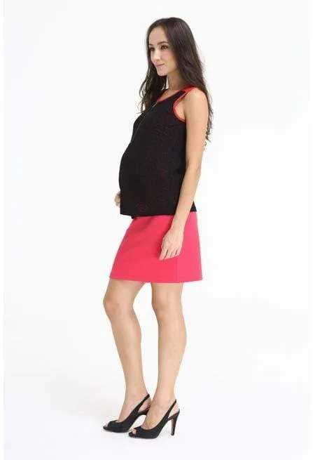 Cristine Pencil Skirt Fuchsia | Spring Maternity