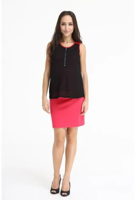 Cristine Pencil Skirt Fuchsia | Spring Maternity