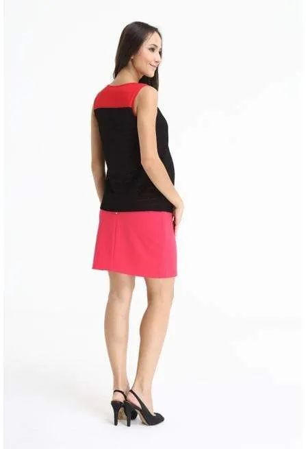 Cristine Pencil Skirt Fuchsia | Spring Maternity