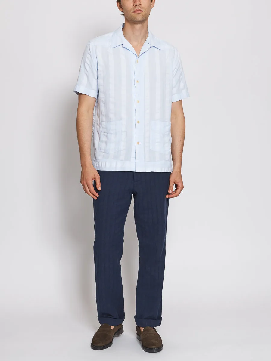 Cuban Short Sleeve Shirt Yardley Sky Blue