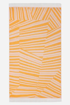 Cycladic Tiles Super Yellow | Feather Beach Towel