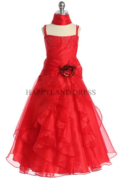 D4259 One Side Ruffle Dress (10 Diff. Colors)