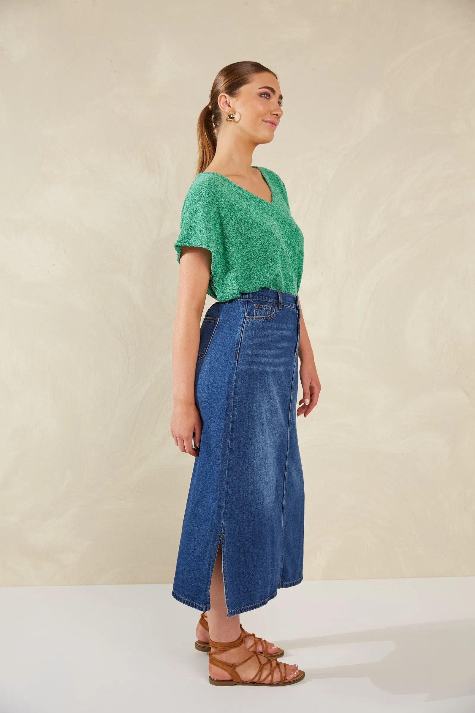 Dalton Denim Skirt - Indigo